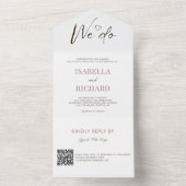 White Wedding | QR-code in één uitnodiging (Binnen)