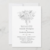 White Wedding Rehearsal Dinner Kaart (Voorkant)