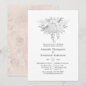 White Wedding Rehearsal Dinner Kaart (Voorkant / Achterkant)