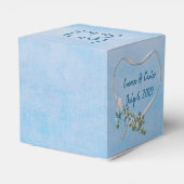 White Wedding Ribbon Heart Favor Box Bedankdoosjes (Achterkant)