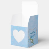 White Wedding Ribbon Heart Favor Box Bedankdoosjes (Geopend)