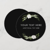 White Wedding Springs Ronde uitnodiging (Voorkant / Achterkant)