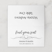 White Wedding Table Seating Cards Plaatskaartje (Buitenkant ongevouwen)