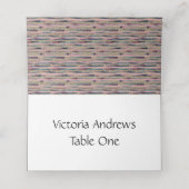 White Wedding Table Seating Cards Plaatskaartje (Binnenkant ongevouwen)