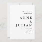 White Wedding with a photo & QR Code Kaart (Voorkant)