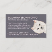 White West Highland Terrier Dog Visitekaartje (Achterkant)