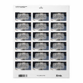 White West Highland Terrier Sitting on Sidewalk Etiket (Full Sheet)