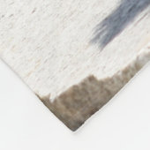 White West Highland Terrier Sitting on Sidewalk Fleece Deken (Hoek)