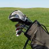 White West Highland Terrier Sitting on Sidewalk Golfheadcover (Insitu)
