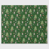 White Westie Christmas Whimsical Cadeaupapier (Vlak)