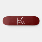 White Whale Tail Dark Red Persoonlijk Skateboard (Horizontaal)