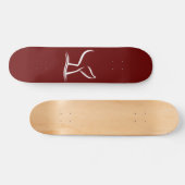 White Whale Tail Dark Red Persoonlijk Skateboard (Horizontaal)