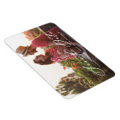 White Whimsical Calligraphy Photo Save the Date Magneet (Rechterzijde)