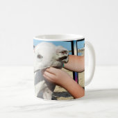 White Whippet Dog Dimensional Art Koffiemok (Voorkant rechts)