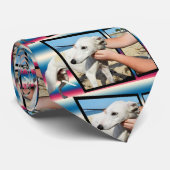 White Whippet Dog Dimensional Art Stropdas (Opgerold)