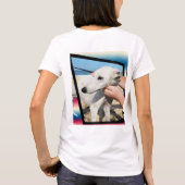 White Whippet Dog Dimensional Art T-shirt (Achterkant)