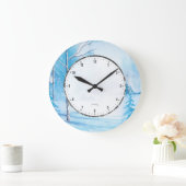 White Whiter Landscape Waterverf Illustratie Grote Klok (Huis)