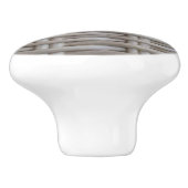 White Wicker Keramische Knop (Zijkant)