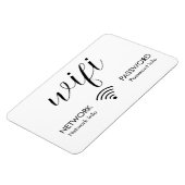 White WiFi Password Sign Black WiFi Network Info Magneet (Linkerzijde)