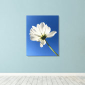 White Wild Flower Canvas Art (Insitu (Houten vloer))