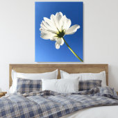 White Wild Flower Canvas Art Afdruk (Insitu (Slaapkamer))