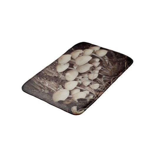 White Wild Mushroom Cluster Badmat (Gekanteld)