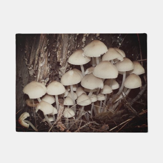 White Wild Mushroom Cluster Deurmat (Voorkant)