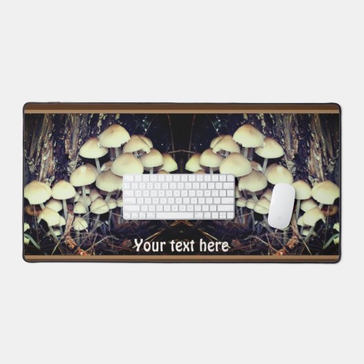 White Wild Mushroom Cluster, speciaal aangepast Bureaumat (Keyboard & Muis)
