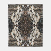 White Wild Mushrooms Abstract Natuur Pattern Fleece Deken (Voorkant)