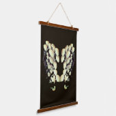 White Wild Mushrooms Nature Abstract Hangend Wandkleed (Gebogen)