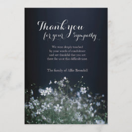 White Wildbloemen Bereavement Bedankt