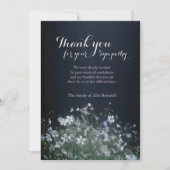 White Wildbloemen Bereavement Bedankt (Voorkant)