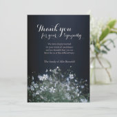 White Wildbloemen Bereavement Bedankt (Staand voorkant)