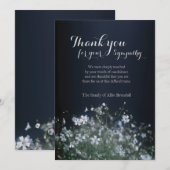 White Wildbloemen Bereavement Bedankt (Voorkant / Achterkant)