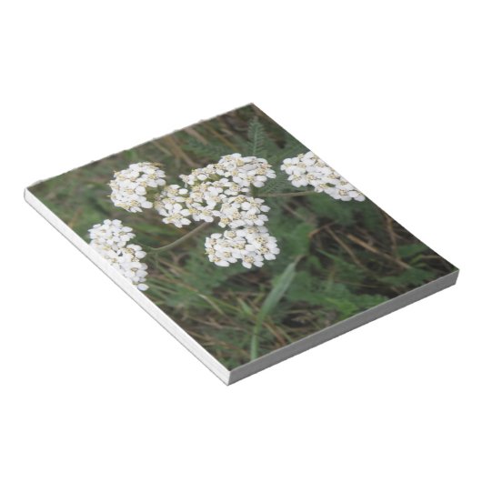 White Wildflower Blocnote (Schuin)