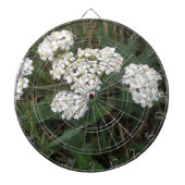 White Wildflower Dart Board Dartbord (Voorkant)