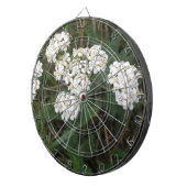 White Wildflower Dart Board Dartbord (Voorkant Rechts)