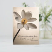 White Wildflower Hartelijk dank voor uw sympathiek Bedankkaart (Staand voorkant)