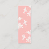 White Wildflower Mini Funeral Bladwijzer Kaart Mini Visitekaartje (Achterkant)