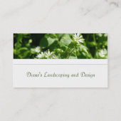 White Wildflower Visitekaartje (Achterkant)