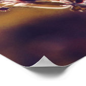 White Wildlowers in Sunlight Paarse Bokeh Poster (Hoek)