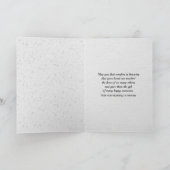 White Wilflower Raindrops sympathie card Kaart (Binnen)