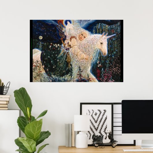 White Wind van Elizabeth Kyle Poster (Thuiskantoor)