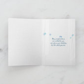 white window and curtain seashore scene birthday kaart (Binnen)