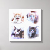 White Window Pane Photo Collage Wrapped Canvas (Voorkant)