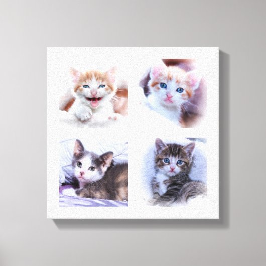 White Window Pane Photo Collage Wrapped Canvas (Voorkant)