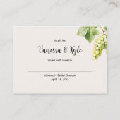 White Wine Bottle display vrijgezellenfeest label Informatiekaartje (Achterkant)