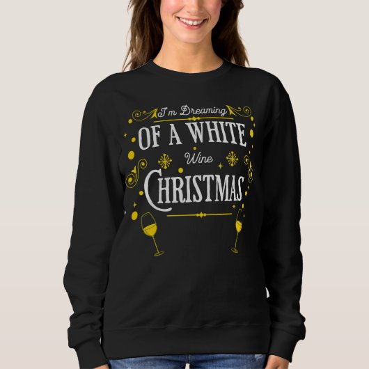 White Wine Christmas Holiday Sweater (Voorkant)