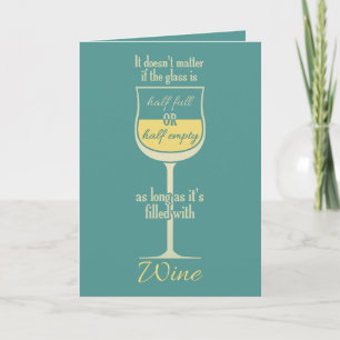 White Wine Glass custom wenskaart Kaart