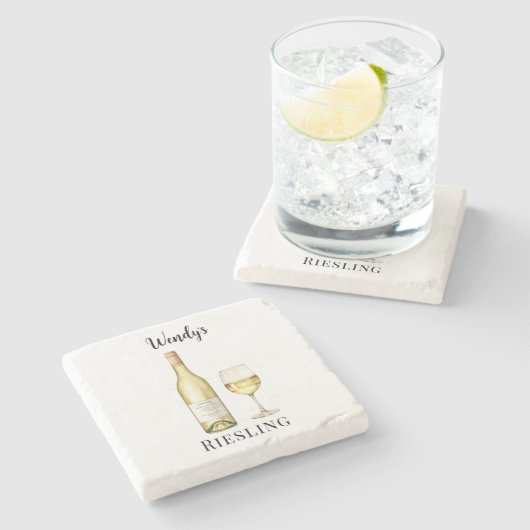 White Wine Lover Onderzetter (Zijkant)